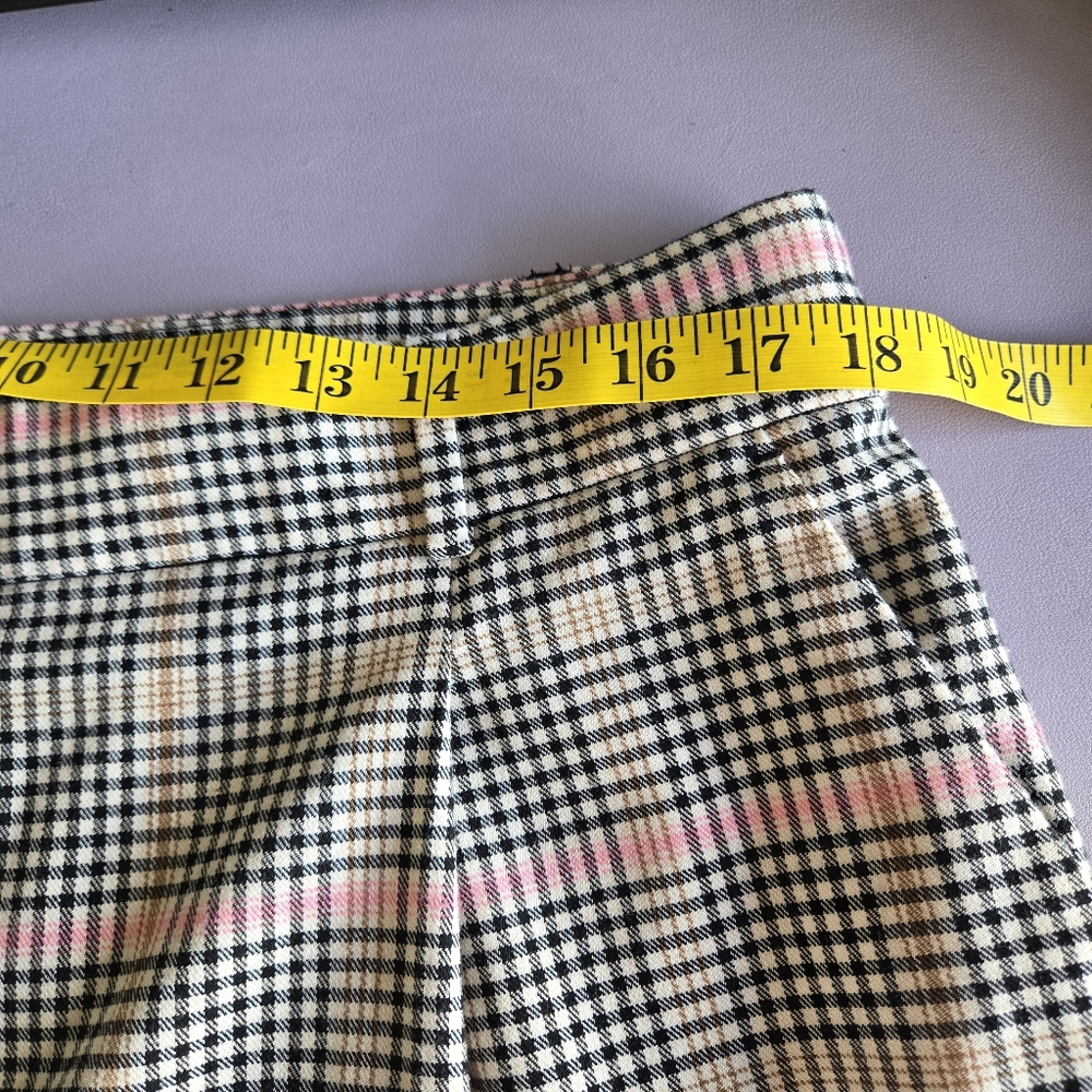 LOFT Plaid Wide-Leg Trousers with Pink Accent - Picture 14 of 16
